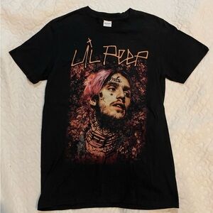 Lil Peep Rapper Hip Hop Artist Short Sleeve T-Shirt Black Sz Small Women’s Tee